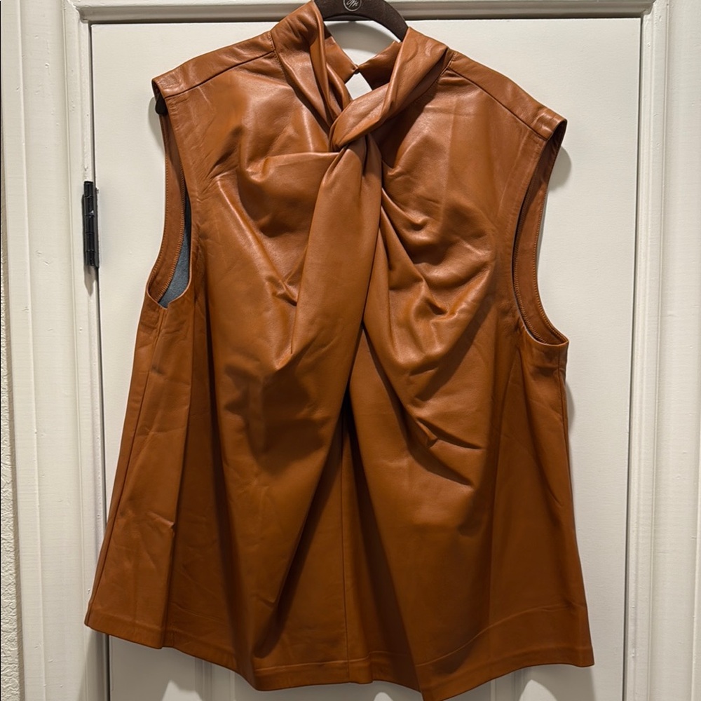 Sleeveless  Leather Top